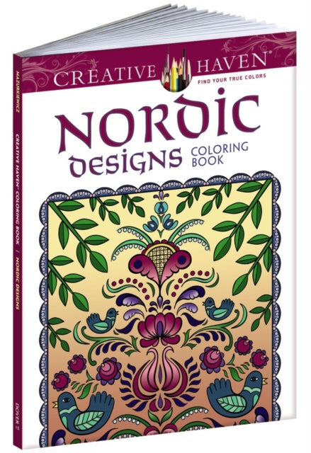 Book cover of: Creative Haven Nordic Designs Collection Coloring Book. By: Jessica Mazurkiewicz