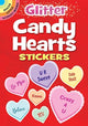 Book cover of: Glitter Candy Hearts Stickers. By: Dover Publications, Inc.