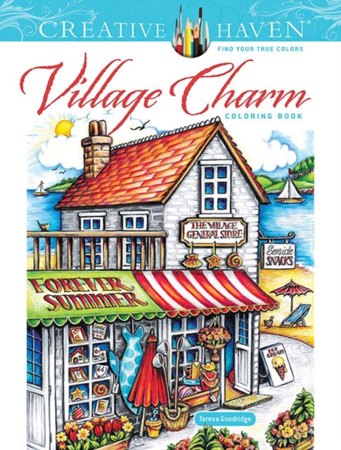 Creative Haven Village Charm Coloring Book 9780486849676 Teresa Goodridge