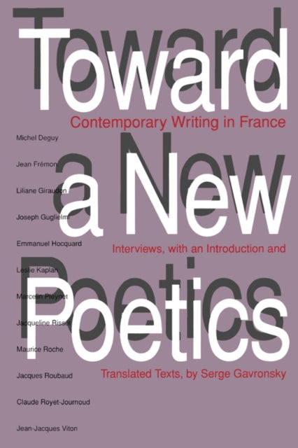 Book cover of: Toward a New Poetics