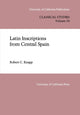 Book cover of: Latin Inscriptions from Central Spain