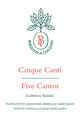 Book cover of: Cinque Canti / Five Cantos. By: Lodovico Ariosto