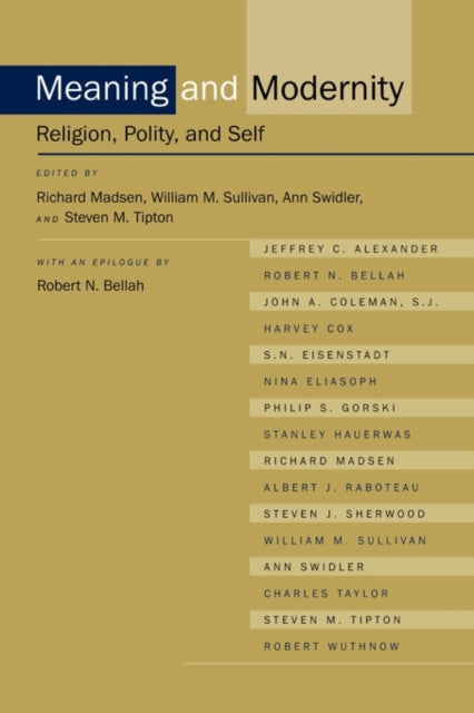Book cover of: Meaning and Modernity. By: Swidler