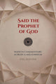 Book cover of: Said the Prophet of God. By: Joel Blecher