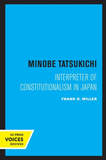 Book cover of: Minobe Tatsukichi. By: Frank O. Miller
