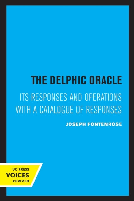 Book cover of: Delphic Oracle. By: Joseph Fontenrose