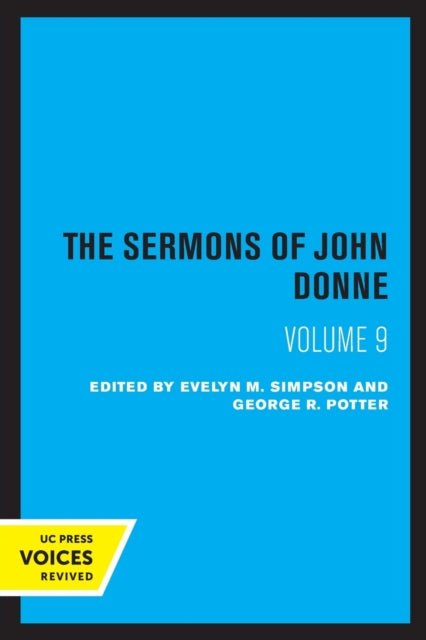 Book cover of: Sermons of John Donne, Volume IX. By: John Donne