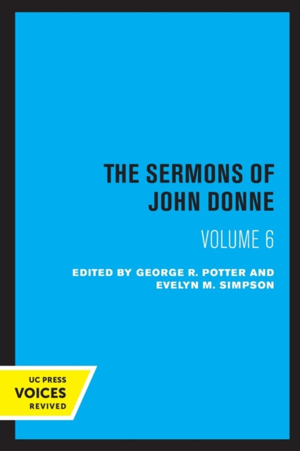 Book cover of: Sermons of John Donne, Volume VI. By: John Donne