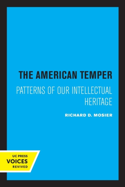Book cover of: American Temper. By: Richard D. Mosier