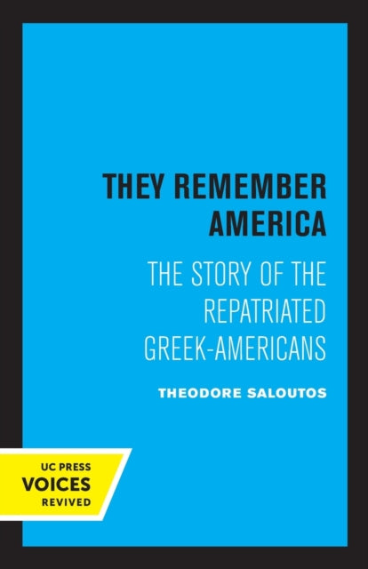 Book cover of: They Remember America. By: Theodore Saloutos