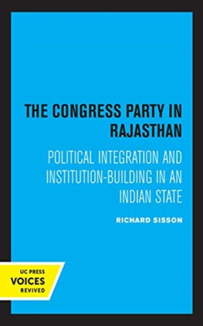 Book cover of: Congress Party in Rajasthan. By: Richard Sisson