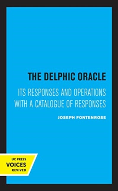 Book cover of: Delphic Oracle. By: Joseph Fontenrose