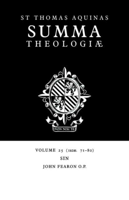 Book cover of: Summa Theologiae: Volume 25, Sin. By: Thomas Aquinas