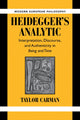 Book cover of: Heidegger's Analytic. By: Taylor Carman