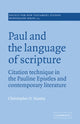 Book cover of: Paul and the Language of Scripture. By: Christopher D. Stanley