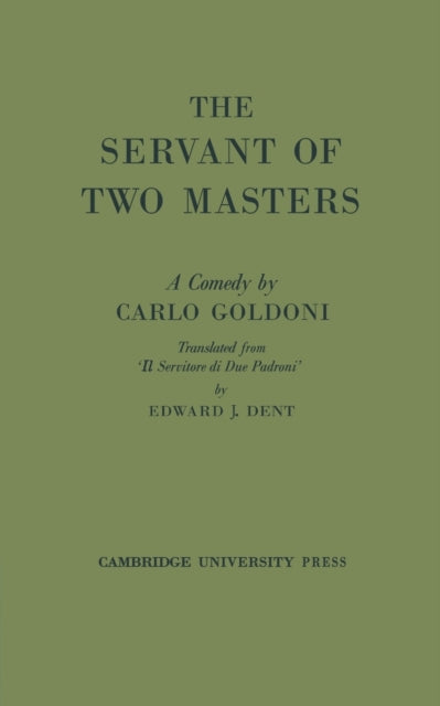 Book cover of: Servant of Two Masters. By: Goldoni