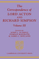 Book cover of: Correspondence of Lord Acton and Richard Simpson: Volume 3