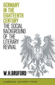 Book cover of: Germany in the Eighteenth Century: The Social Background of the Literary Revival. By: M. Bruford, Walter Horace Bruford