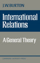 Book cover of: International Relations. By: J. W. Burton