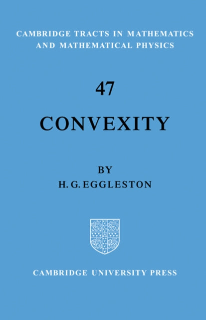 Book cover of: Convexity. By: H. G. Eggleston