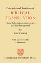 Book cover of: Principles and Problems of Biblical Translation. By: W. Schwarz