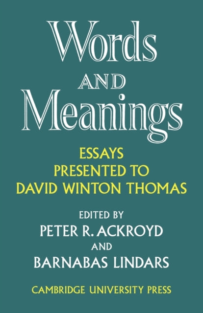 Book cover of: Words and Meanings. By: Peter R. Ackroyd