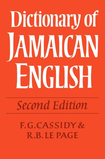 Book cover of: Dictionary of Jamaican English. By: F Cassidy