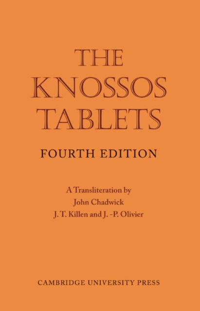 Book cover of: Knossos Tablets. By: John Chadwick
