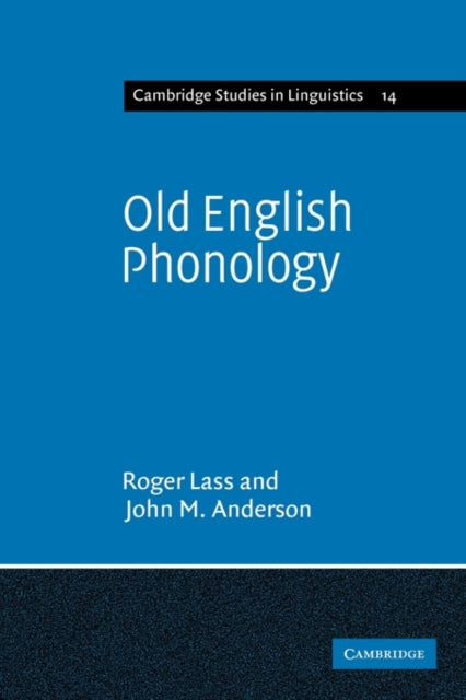 Book cover of: Old English Phonology. By: Roger Lass