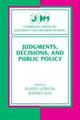 Book cover of: Judgments, Decisions, and Public Policy. By: Rajeev Gowda