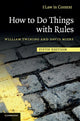 Book cover of: How to Do Things with Rules. By: William L. Twining