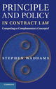 Book cover of: Principle and Policy in Contract Law. By: S. M. Waddams