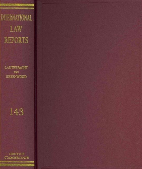 Book cover of: International Law Reports. By: Elihu Lauterpacht