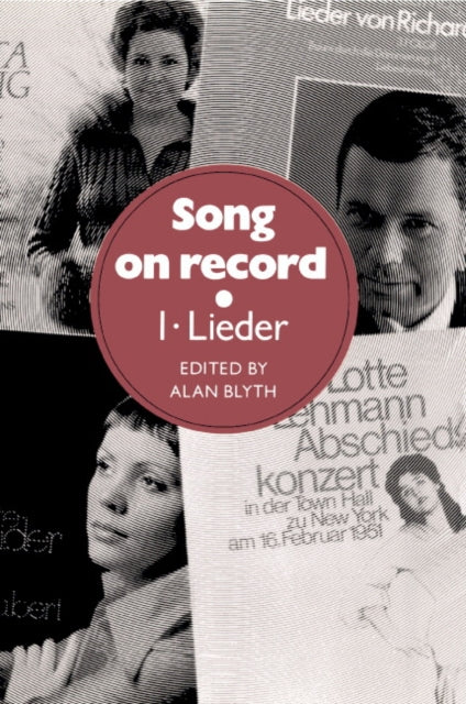 Book cover of: Song on Record: Volume 1, Lieder