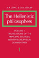 Book cover of: Hellenistic Philosophers: Volume 1, Translations of the Principal Sources with Philosophical Commentary