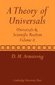 Book cover of: Theory of Universals: Volume 2. By: D. M. Armstrong