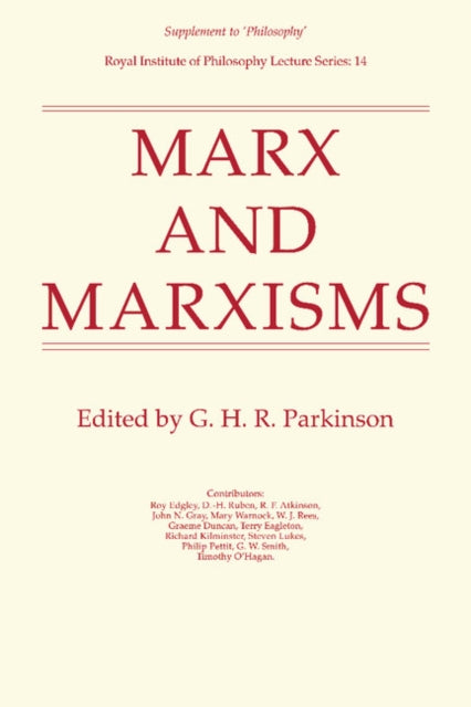 Book cover of: Marx and Marxisms