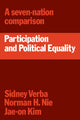 Book cover of: Participation and Political Equality. By: Sidney Verba