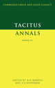 Book cover of: Tacitus: Annals Book IV. By: P. Cornelius Tacitus