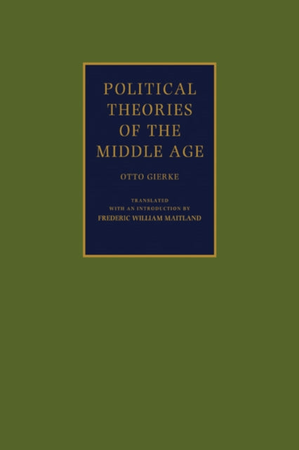 Book cover of: Political Theories of the Middle Age