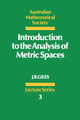 Book cover of: Introduction to the Analysis of Metric Spaces