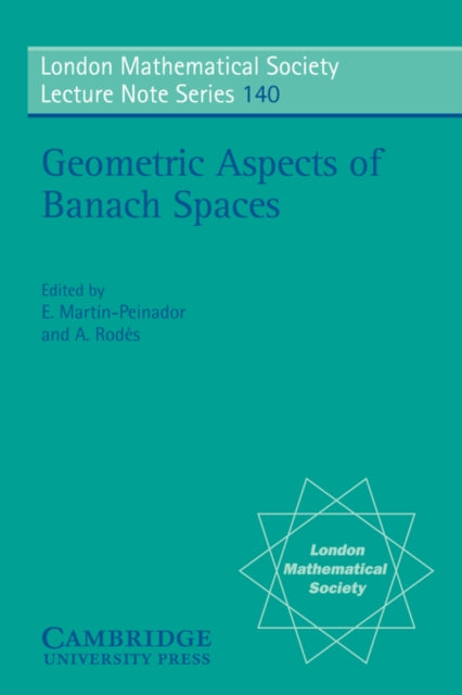 Book cover of: Geometric Aspects of Banach Spaces