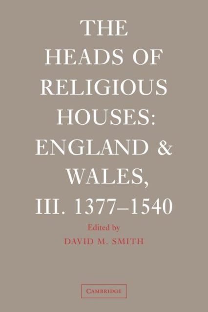 Book cover of: Heads of Religious Houses