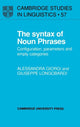Book cover of: Syntax of Noun Phrases