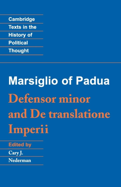 Book cover of: Marsiglio of Padua: 'Defensor minor' and 'De translatione imperii'. By: Marsiglio of Padua