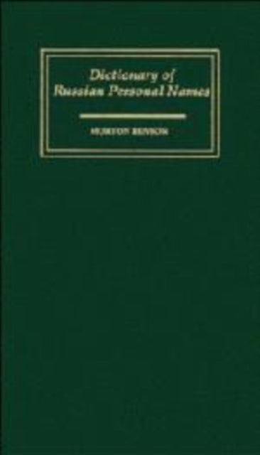 Book cover of: Dictionary of Russian Personal Names