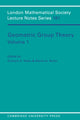 Book cover of: Geometric Group Theory: Volume 1