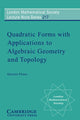 Book cover of: Quadratic Forms with Applications to Algebraic Geometry and Topology