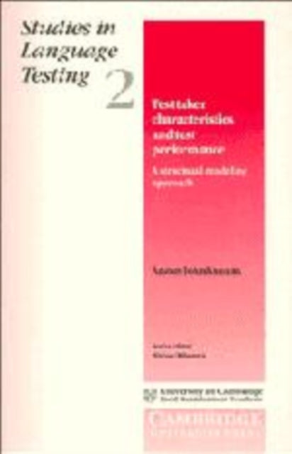 Book cover of: Studies in Language Testing 2. By: Antony John Kunnan