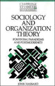Book cover of: Sociology and Organization Theory. By: John Hassard